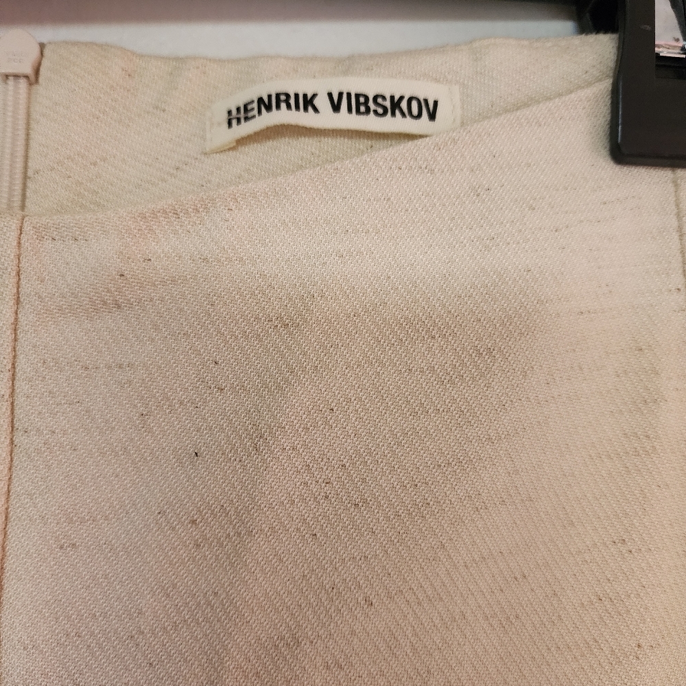 RARE Designer Henrik Vibscov High Rise Wide Leg Twill Pant - Picture 4 of 4